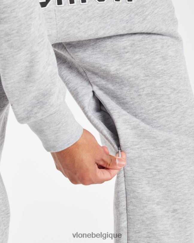 être Vlone Hommes og essence - pantalon de jogging gris chiné/blanc/noir 6V4D375 bas