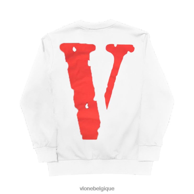 être Vlone Hommes tupac rebelle du sweat underground blanc 6V4D382 haut