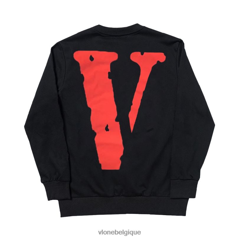 être Vlone Hommes tupac rebelle du sweat underground noir 6V4D381 haut