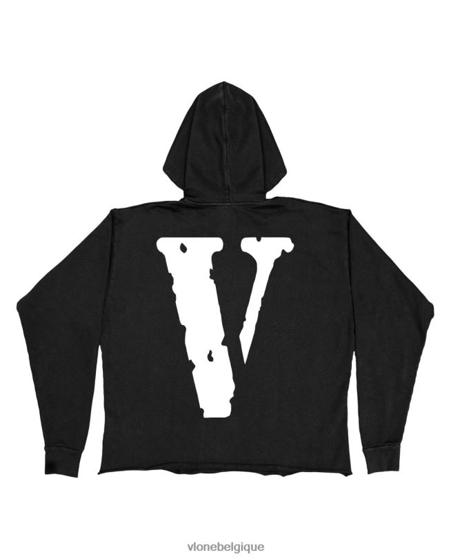 être Vlone Hommes amis pin up sweat à capuche noir 6V4D24 haut