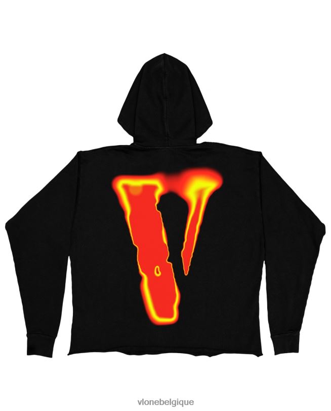 être Vlone Hommes extrémités sweat à capuche noir 6V4D36 haut
