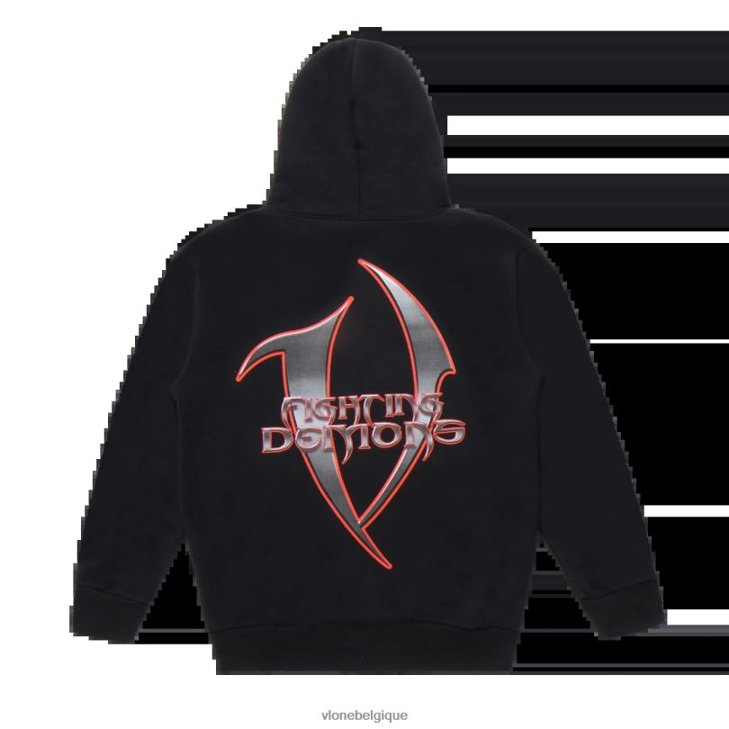 être Vlone Hommes juice wrld blade sweat à capuche noir 6V4D3 haut