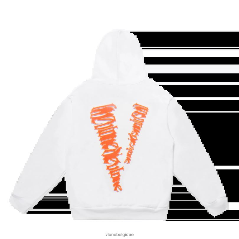 être Vlone Hommes juice wrld lumin sweat à capuche blanc 6V4D2 haut