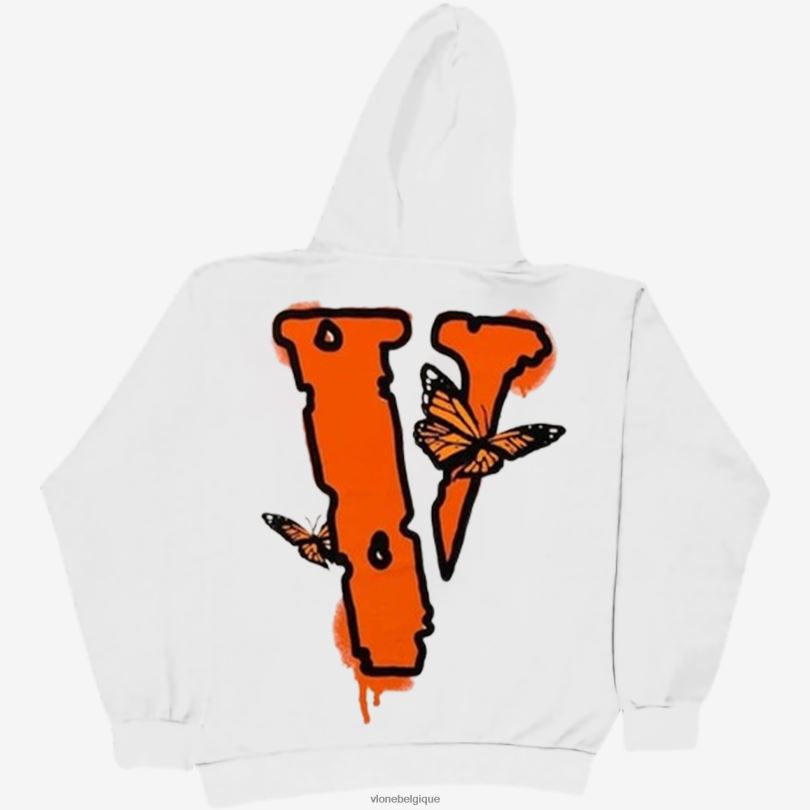 être Vlone Hommes juice wrld sweat à capuche papillon noir 6V4D20 haut