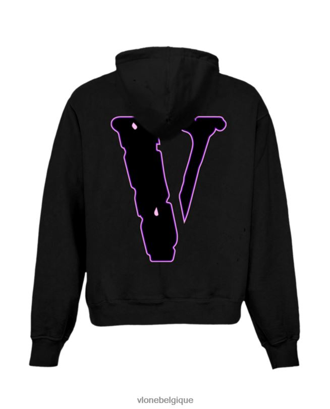 être Vlone Hommes jus wrld légende sweat à capuche noir 6V4D9 haut