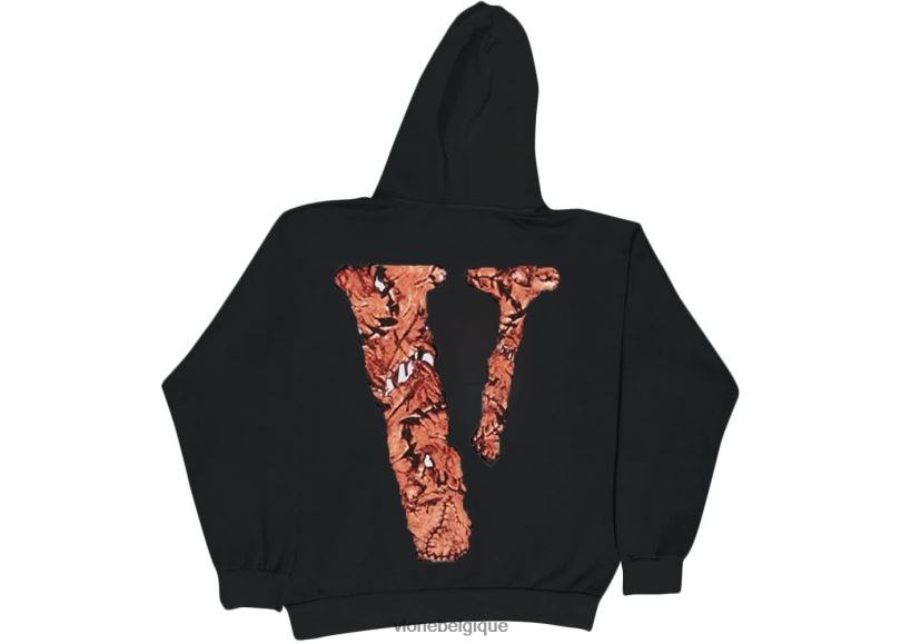 être Vlone Hommes kodak noir ko sweat à capuche noir 6V4D50 haut