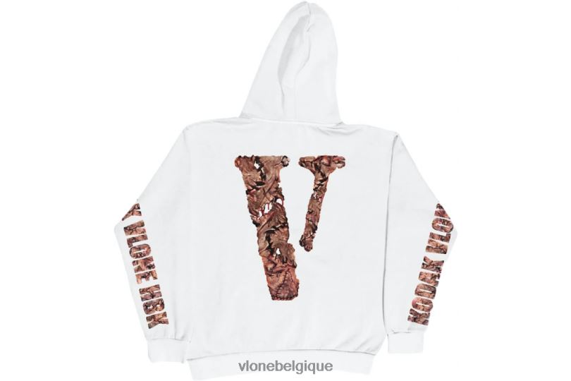être Vlone Hommes kodak sweat à capuche blanc zombie noir 6V4D49 haut