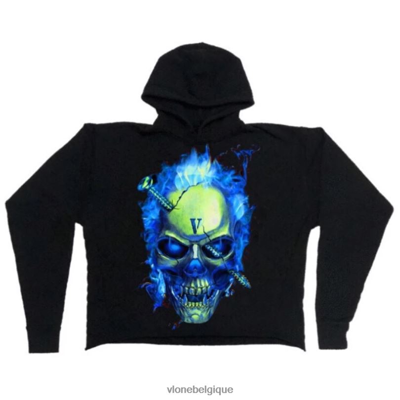 être Vlone Hommes pop up blue houston texas sweat à capuche noir 6V4D90 haut