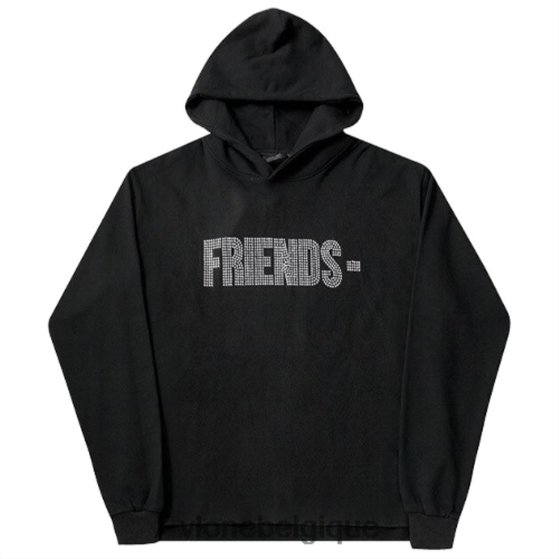être Vlone Hommes sweat à capuche amis cristal diamant 6V4D34 haut