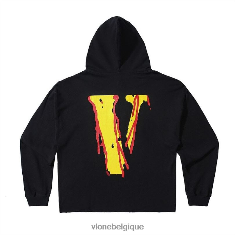 être Vlone Hommes sweat à capuche en coton avec visage souriant 6V4D71 haut