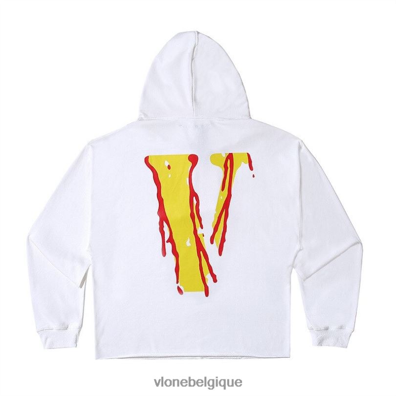 être Vlone Hommes sweat à capuche en coton avec visage souriant 6V4D71 haut