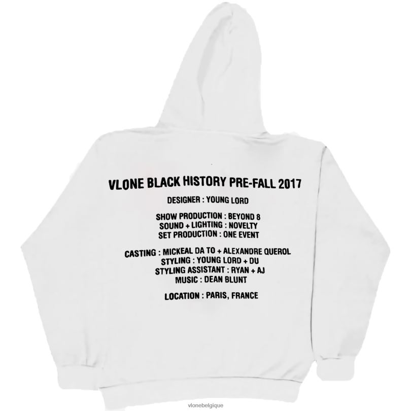 être Vlone Hommes sweat à capuche histoire des noirs noir 6V4D42 haut