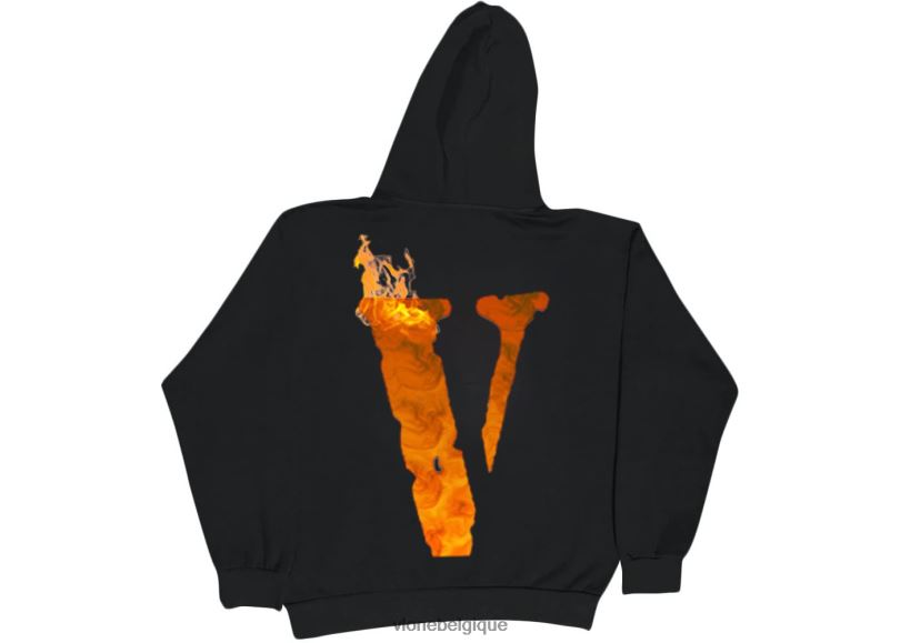 être Vlone Hommes tupac moi contre le monde sweat à capuche noir 6V4D53 haut