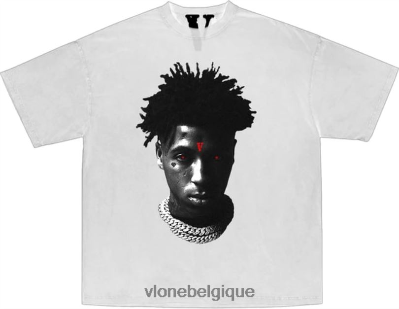 être Vlone Hommes T-shirt blanc pour enfant de Youngboy NBA Reaper 6V4D237 haut