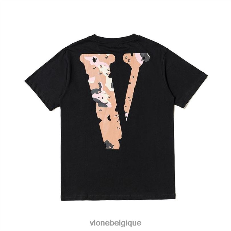 être Vlone Hommes T-shirt noir exclusif Friends Desert Camo 6V4D256 haut