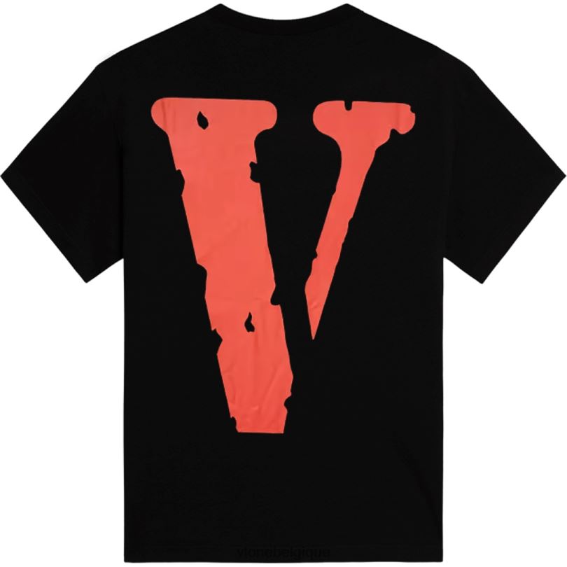 être Vlone Hommes amis parrain mûrier st rouge noir tee 6V4D176 haut