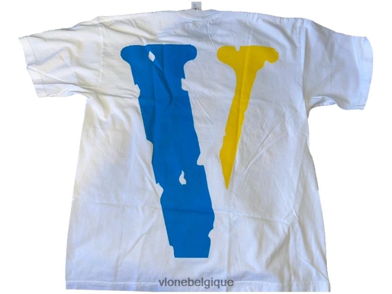 être Vlone Hommes awge a$ap rocky stockholm t-shirt blanc 6V4D216 haut