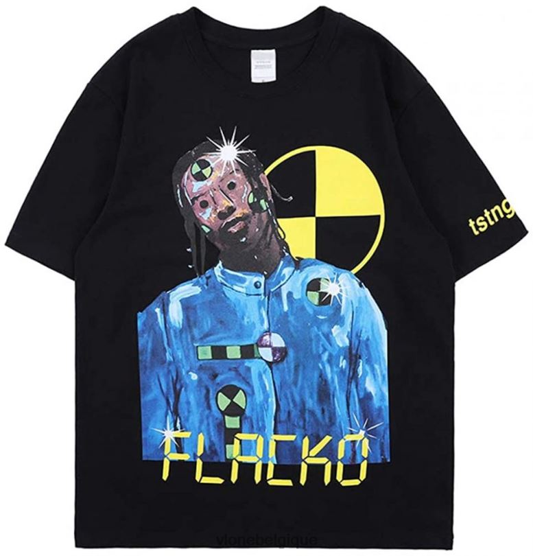 être Vlone Hommes dès que possible tester le t-shirt du rappeur hip hop 6V4D287 haut