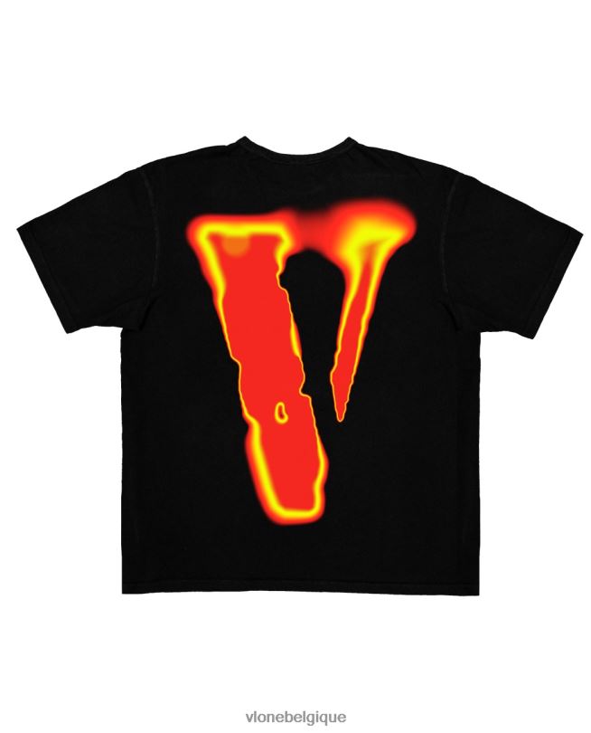 être Vlone Hommes extrémités t shirt noir 6V4D163 haut