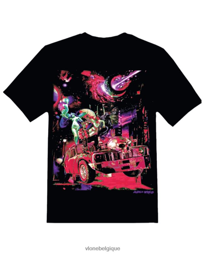 être Vlone Hommes juice wrld galaxy t-shirt basique noir 6V4D141 haut