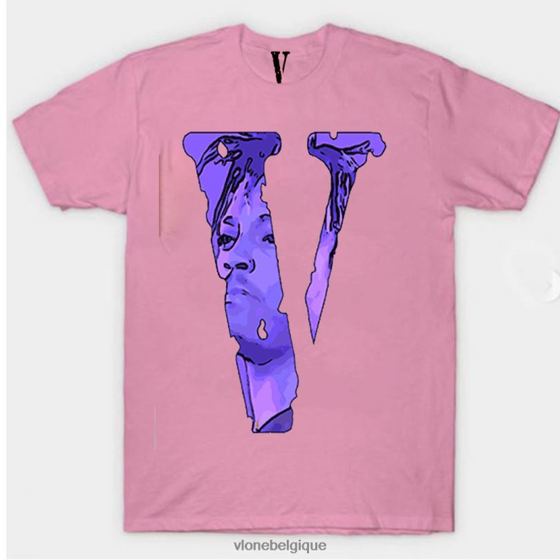 être Vlone Hommes jus de légendes du monde ne meurent jamais t-shirt devant 6V4D145 haut