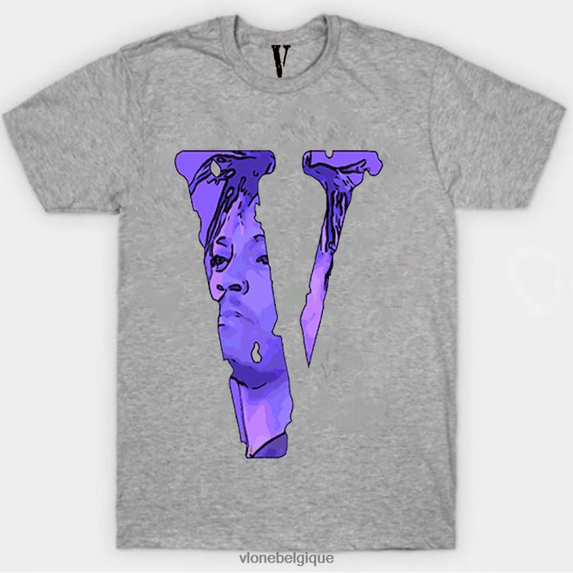 être Vlone Hommes jus de légendes du monde ne meurent jamais t-shirt devant 6V4D145 haut