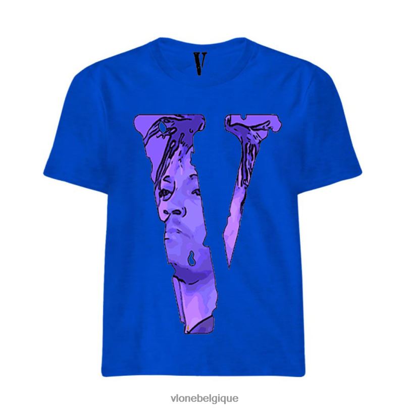 être Vlone Hommes jus de légendes du monde ne meurent jamais t-shirt devant 6V4D145 haut