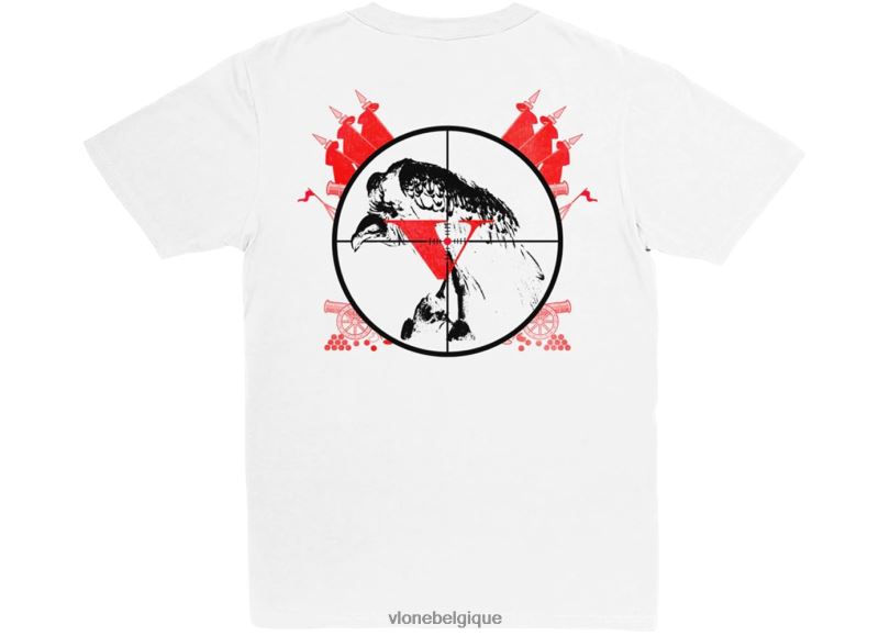 être Vlone Hommes kodak t-shirt noir 47 blanc 6V4D200 haut
