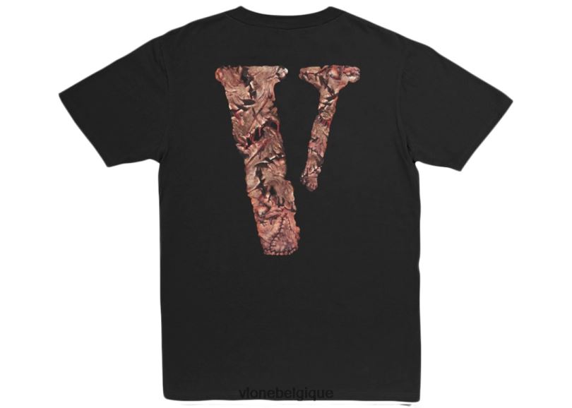 être Vlone Hommes kodak t-shirt noir zombie noir 6V4D206 haut