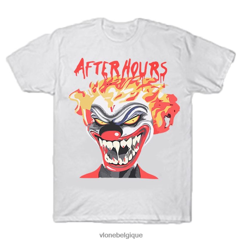 être Vlone Hommes le week-end après les heures d'ouverture, si je suis un drôle de tee-shirt de clown 6V4D331 haut