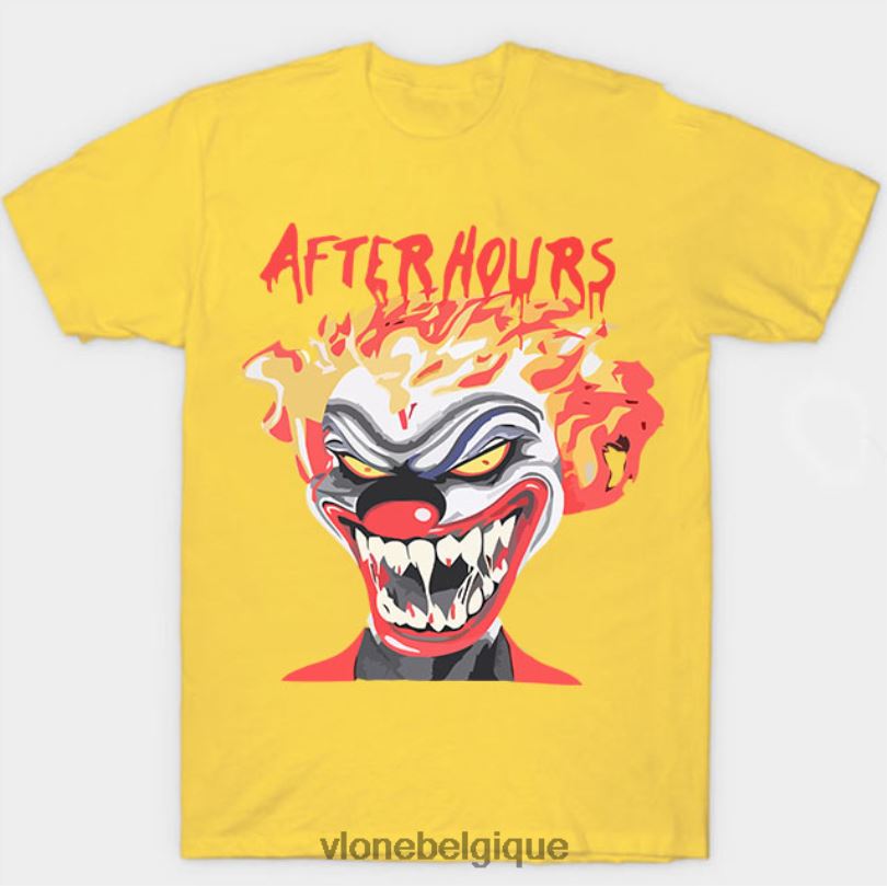 être Vlone Hommes le week-end après les heures d'ouverture, si je suis un drôle de tee-shirt de clown 6V4D331 haut