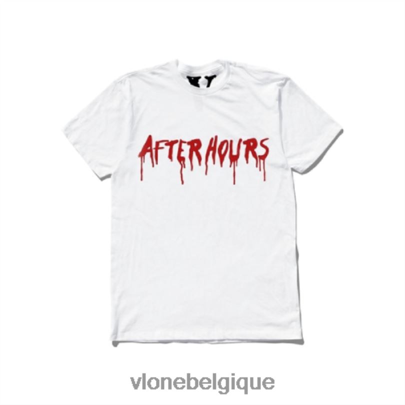 être Vlone Hommes le week-end après les heures d'ouverture, t-shirt goutte de sang 6V4D312 haut