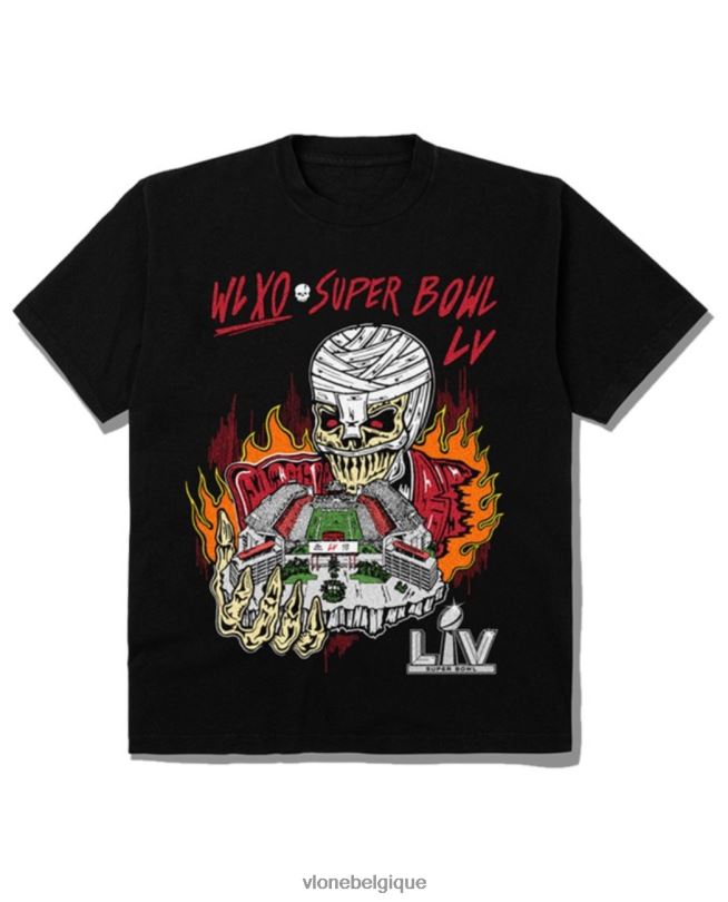 être Vlone Hommes le week-end warren lotas xo super bowl lv t shirt noir 6V4D167 haut