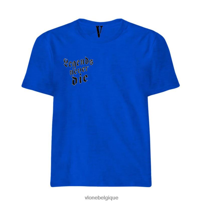 être Vlone Hommes les légendes du monde des jus ne meurent jamais t-shirt 6V4D146 haut