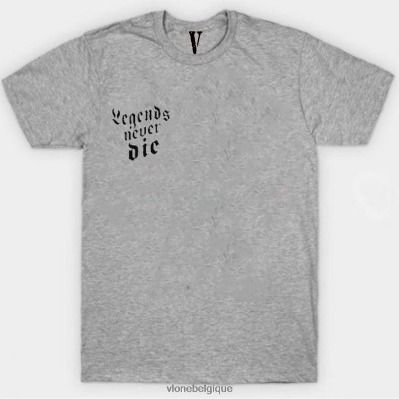 être Vlone Hommes les légendes du monde des jus ne meurent jamais t-shirt 6V4D146 haut