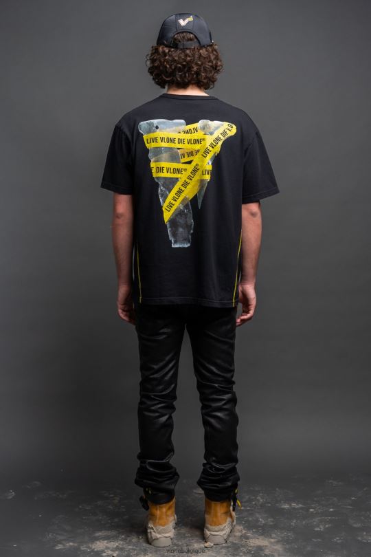 être Vlone Hommes ne vous corps pas t-shirt noir 6V4D105 haut