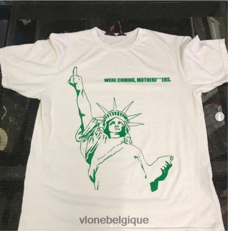 être Vlone Hommes nous arrivions t-shirt putain de mère 6V4D261 haut