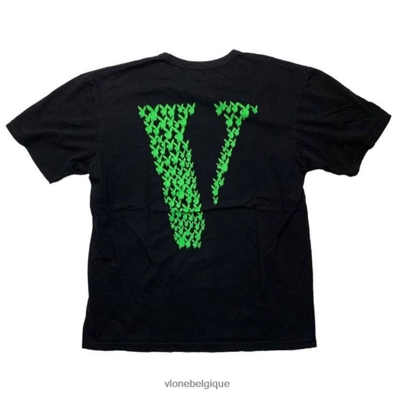 être Vlone Hommes playboy carti lapin t-shirt noir 6V4D220 haut