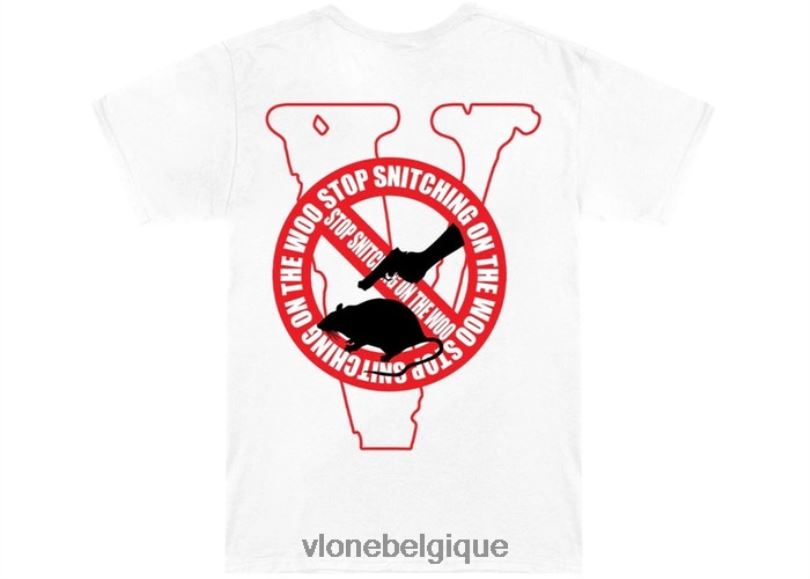 être Vlone Hommes pop fumée arrêter de moucharder t-shirt 6V4D335 haut