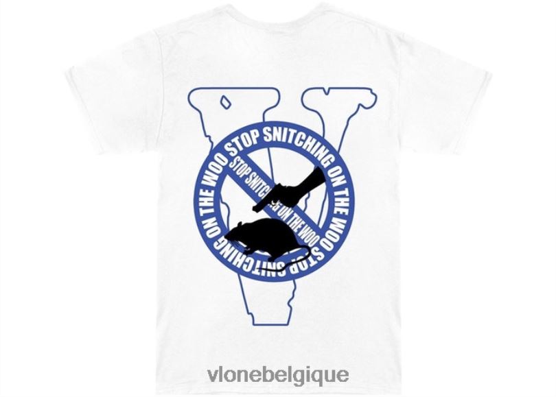 être Vlone Hommes pop fumée arrêter de moucharder t-shirt 6V4D336 haut
