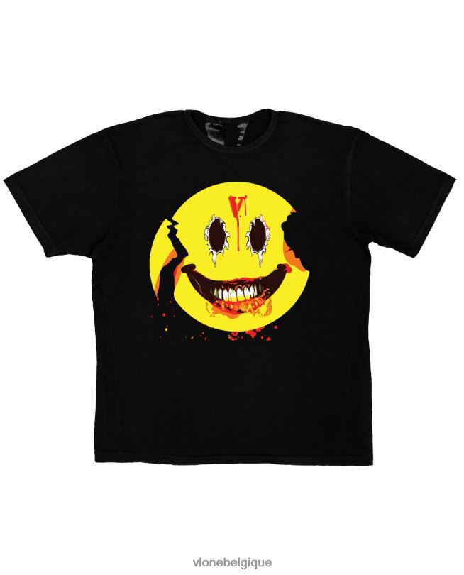 être Vlone Hommes rire maintenant pleurer plus tard t-shirt noir 6V4D164 haut