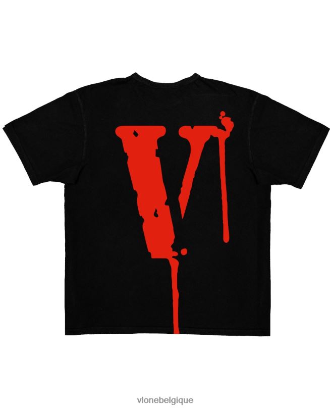être Vlone Hommes rire maintenant pleurer plus tard t-shirt noir 6V4D164 haut
