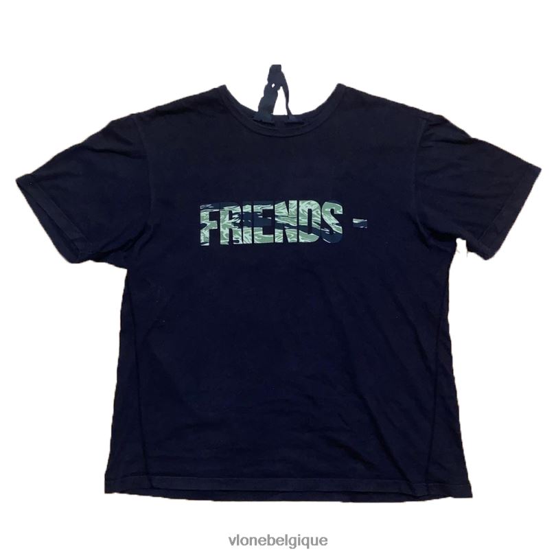 être Vlone Hommes t-shirt amis camouflage forêt noir 6V4D227 haut