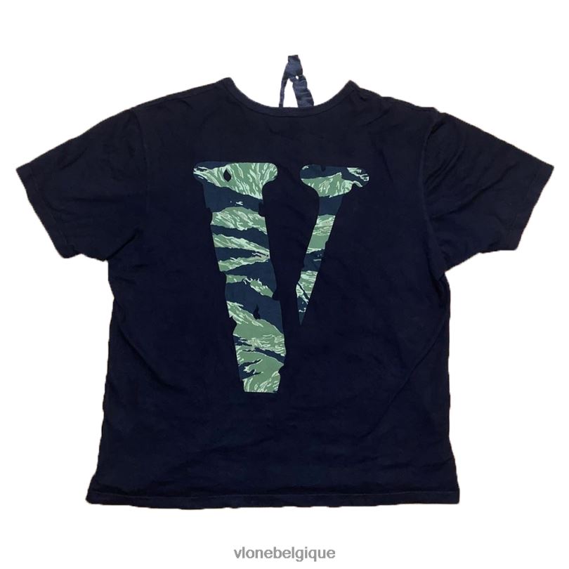 être Vlone Hommes t-shirt amis camouflage forêt noir 6V4D227 haut