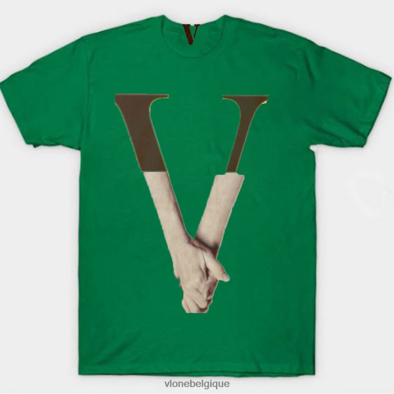 être Vlone Hommes t-shirt amour serrer la main 6V4D268 haut