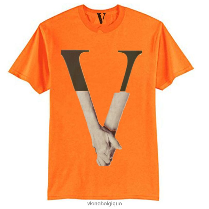 être Vlone Hommes t-shirt amour serrer la main 6V4D268 haut