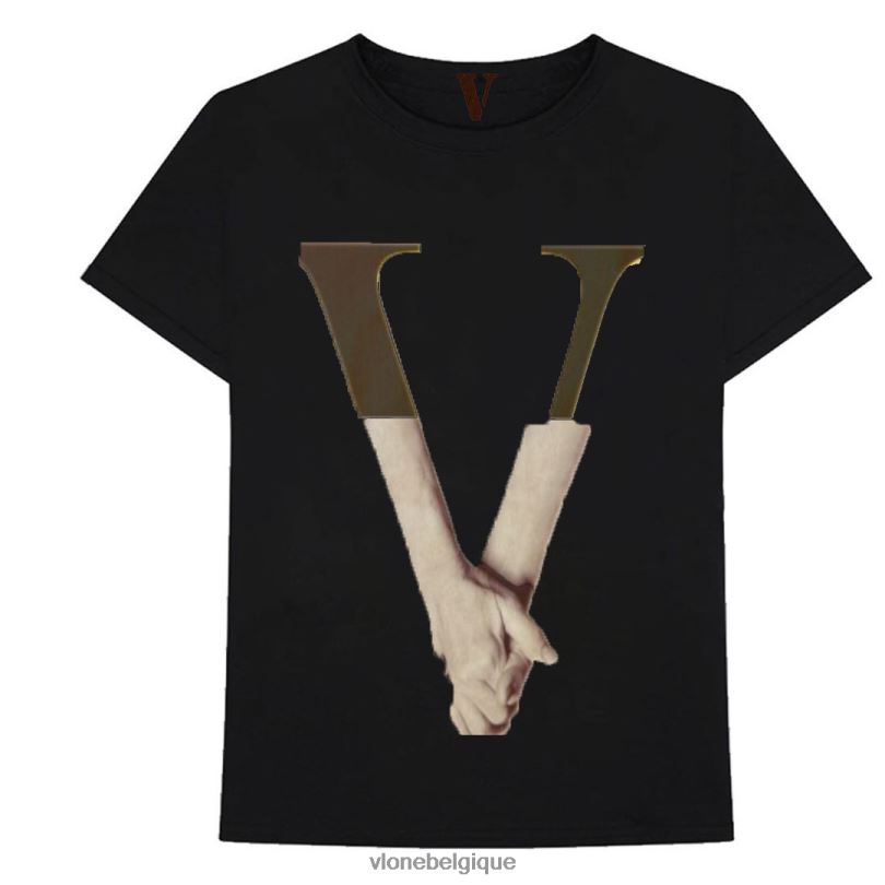 être Vlone Hommes t-shirt amour serrer la main 6V4D268 haut