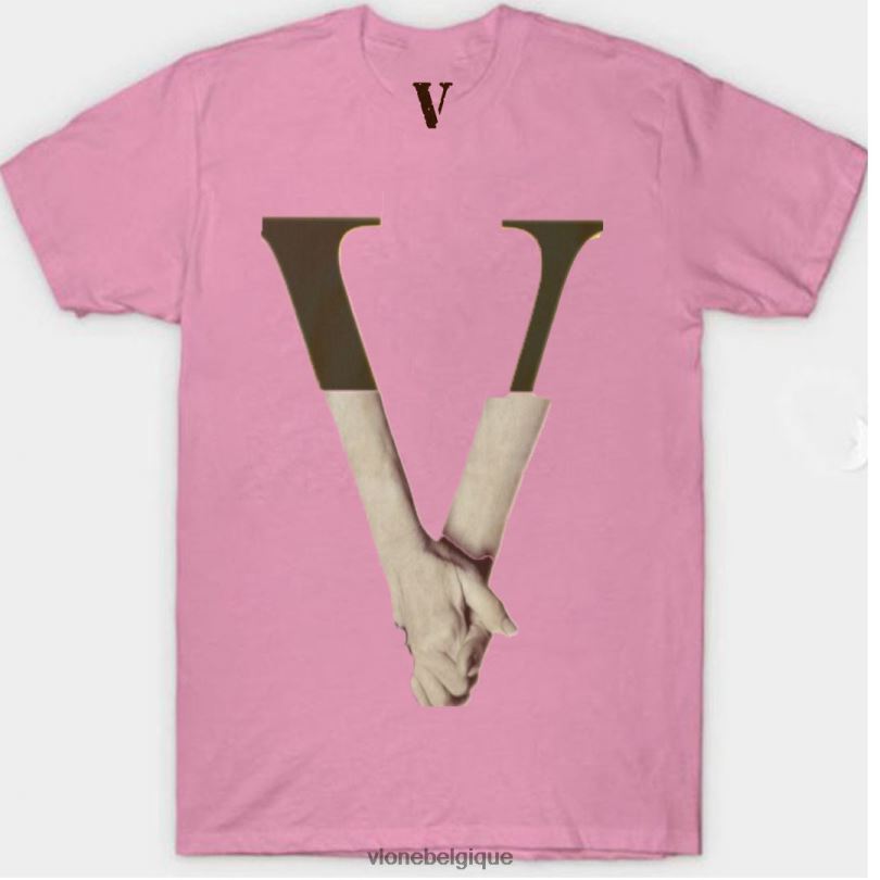 être Vlone Hommes t-shirt amour serrer la main 6V4D268 haut