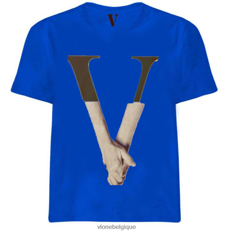 être Vlone Hommes t-shirt amour serrer la main 6V4D268 haut