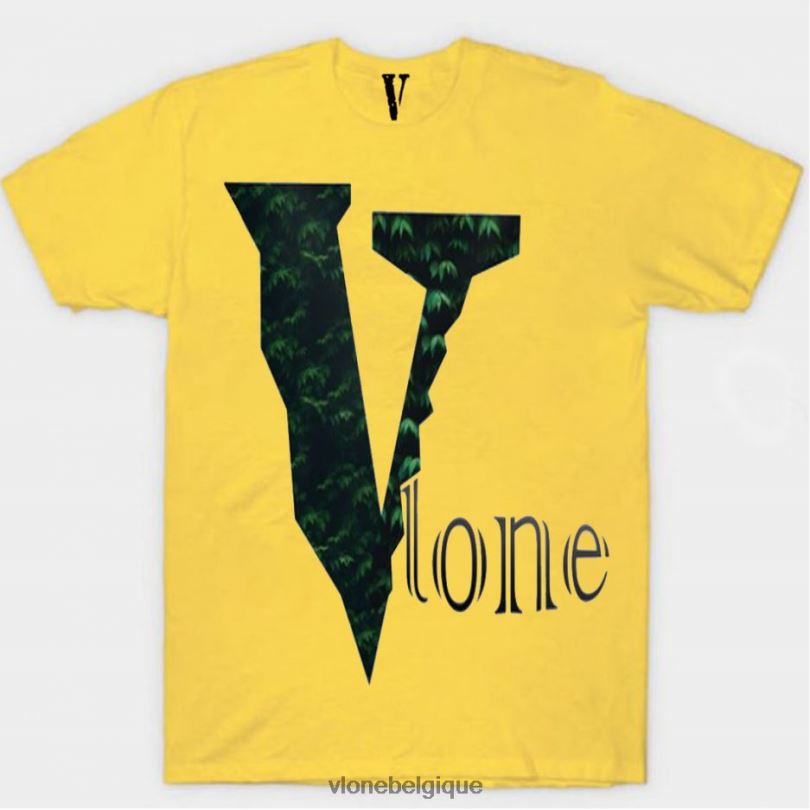 être Vlone Hommes t-shirt avec logo d'arbre de plantes 6V4D305 haut